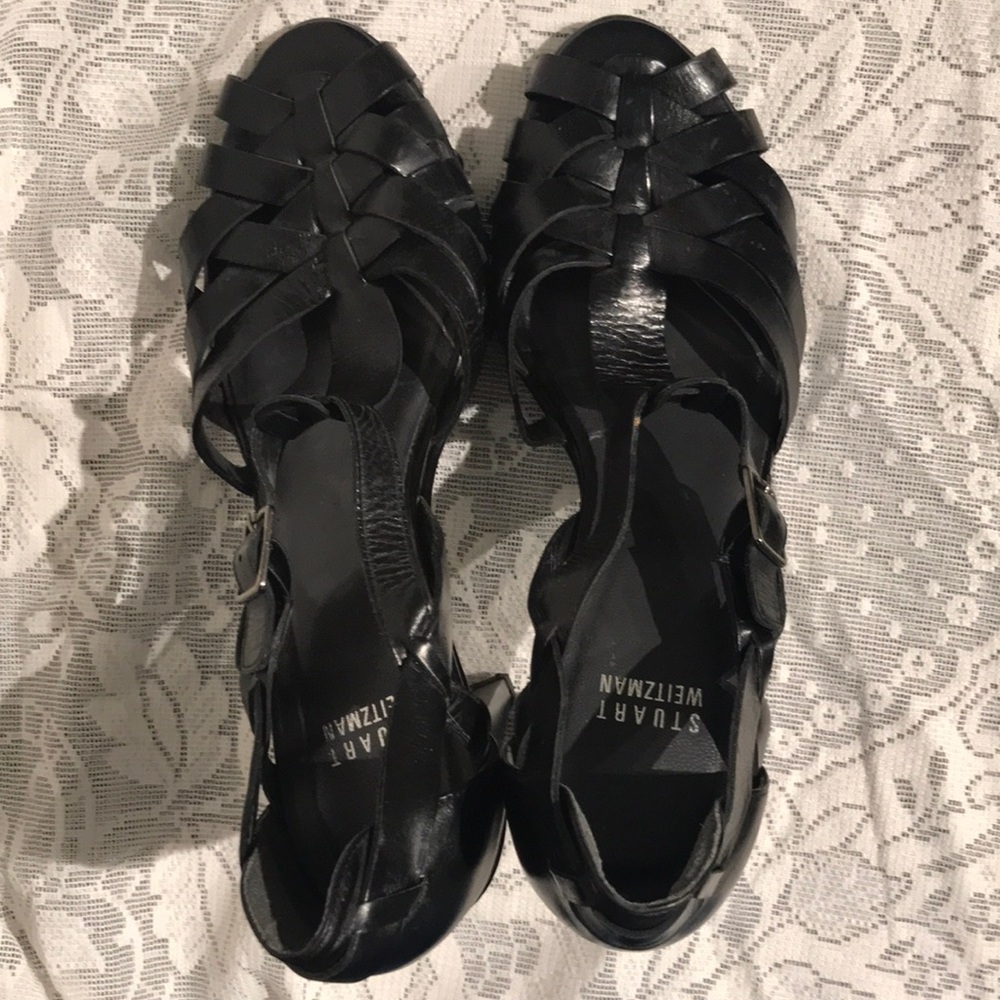 Black Studded Stuart Weizman Open Toes - image 1